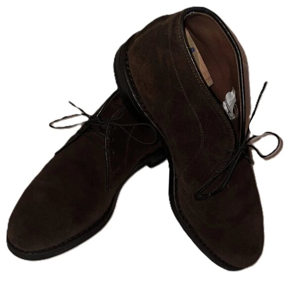 Allen Edmonds Malvern Dark Brown Suede Leather Chukka Ankle Boots 8 D - Picture 3 of 6
